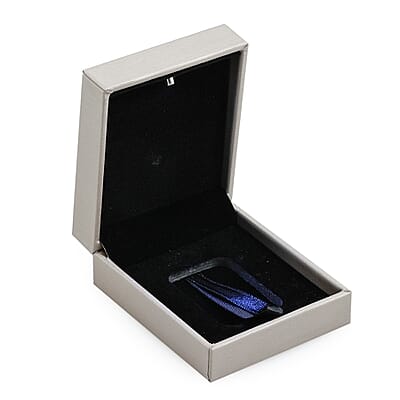 Grey Faux Leather and Black Velvet LED Light Packaging Box