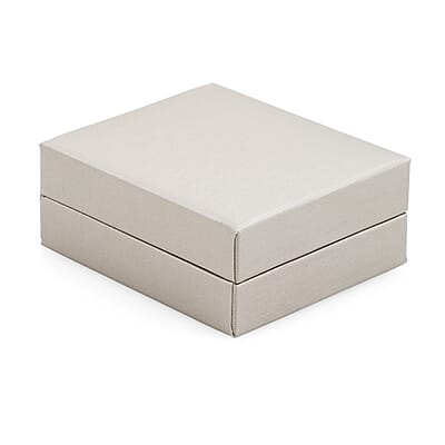 Grey Faux Leather and Black Velvet LED Light Packaging Box