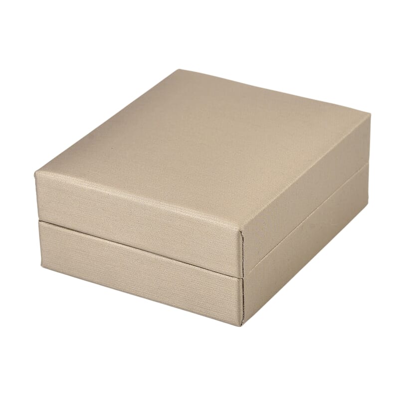 Grey Faux Leather and Black Velvet LED Light Packaging Box