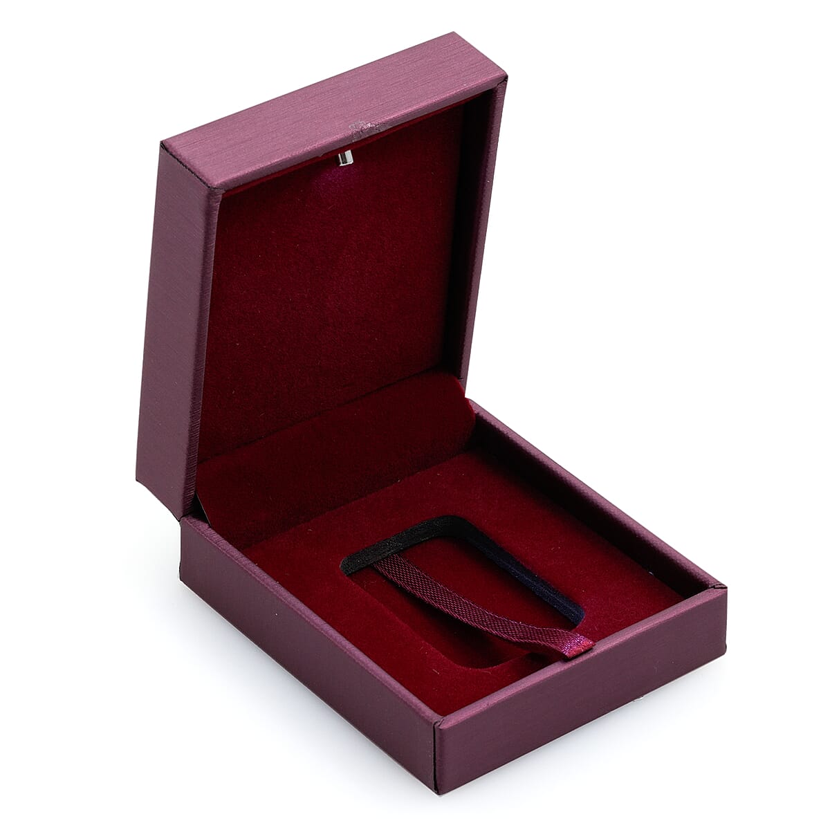 Rose Red Faux Leather and Rose Red Velvet LED Light Packaging Box image number 2