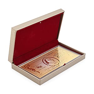 Golden Faux Leather and Rose Red Velvet LED Light Packaging Box