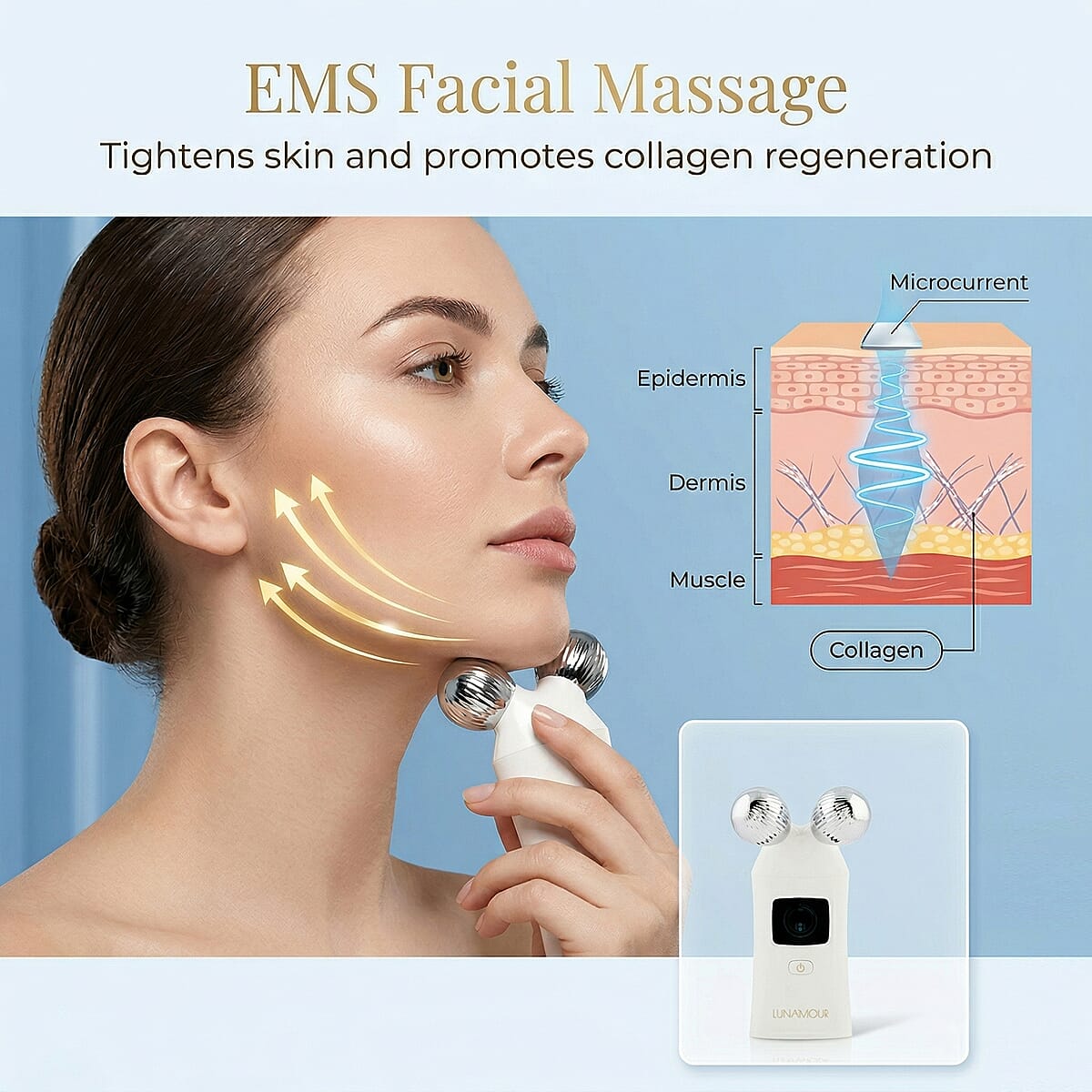 Refurbished 3-in-1 ElectraLume System Anti-Aging Microcurrent + Light Therapy Device image number 2