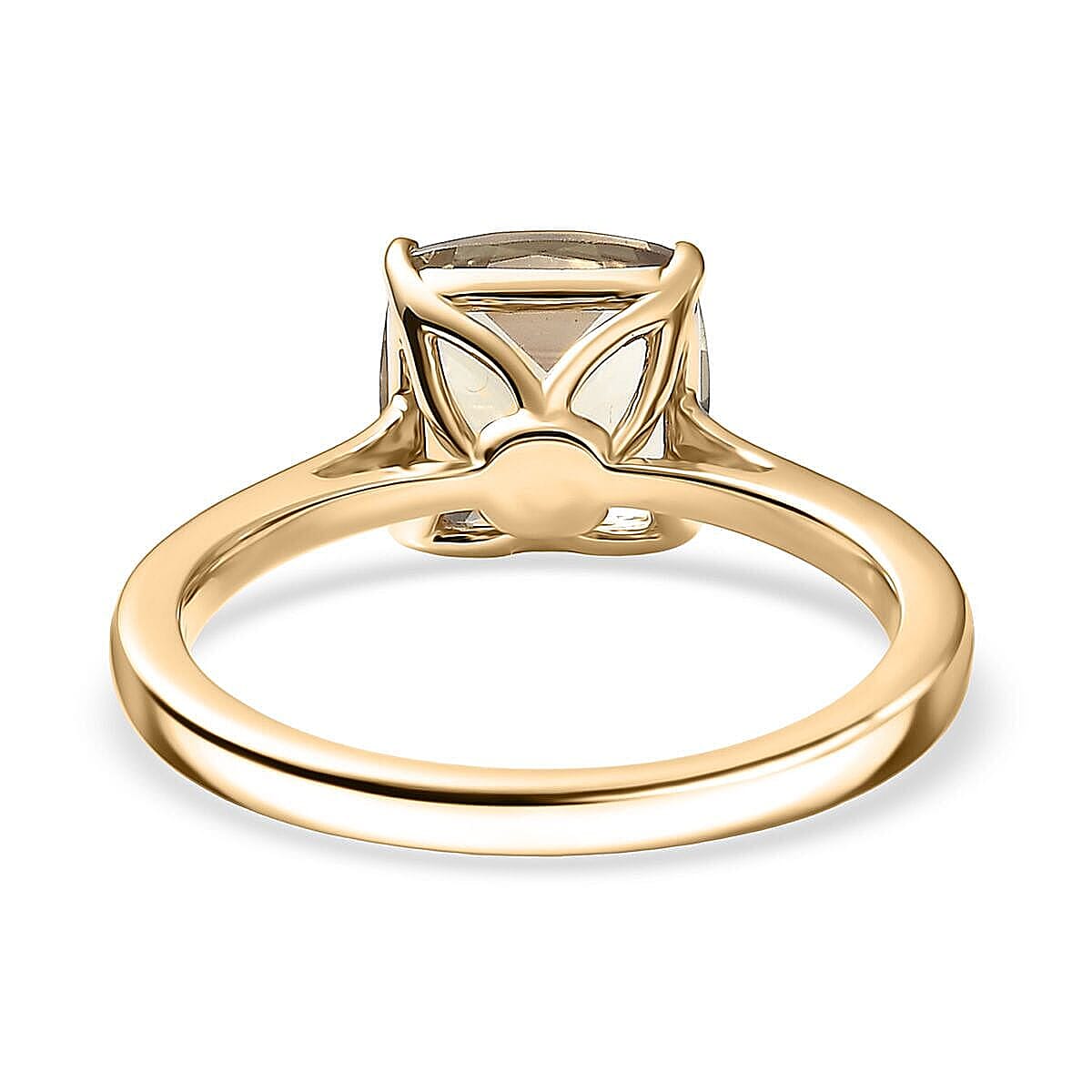 Doorbuster Certified & Appraised AAA Turkizite 3.00 ctw Solitaire Ring in 10K Yellow Gold (Size 6.5) image number 4