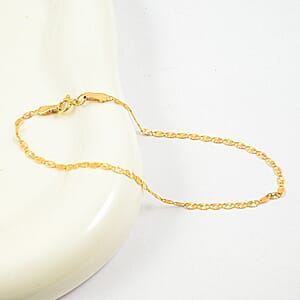 Mariner Link Chain Bracelet in 10K Tri-color Gold (7.25 In) 0.75 Grams