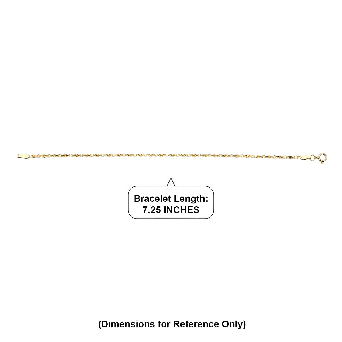 Mariner Link Chain Bracelet in 10K Tri-color Gold (7.25 In) 0.75 Grams image number 4