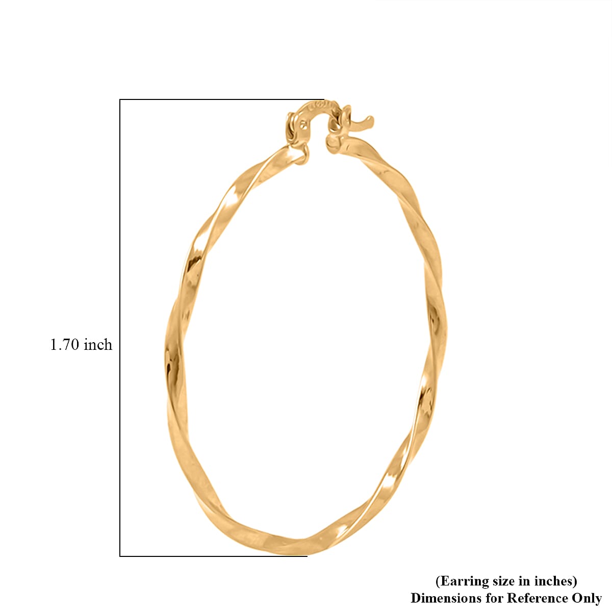 Swirl Hoop Earrings in 10K Yellow Gold 2.91 Grams image number 4