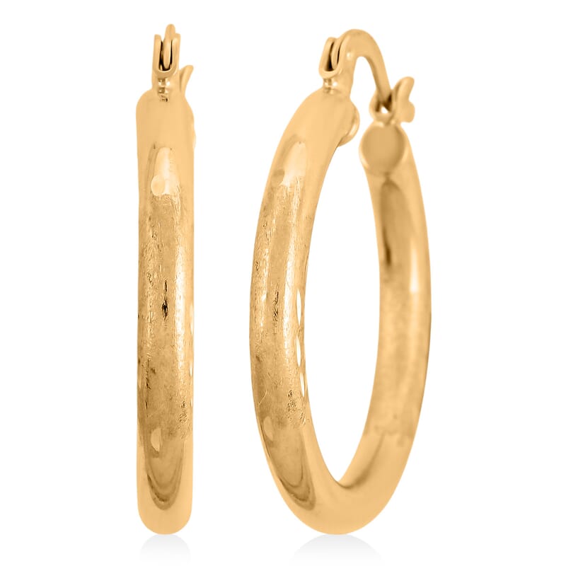 10K Yellow Gold Hoop Earrings 2.68 Grams