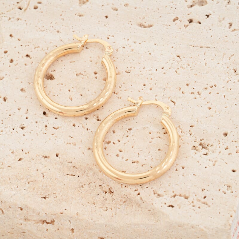 10K Yellow Gold Hoop Earrings 2.68 Grams
