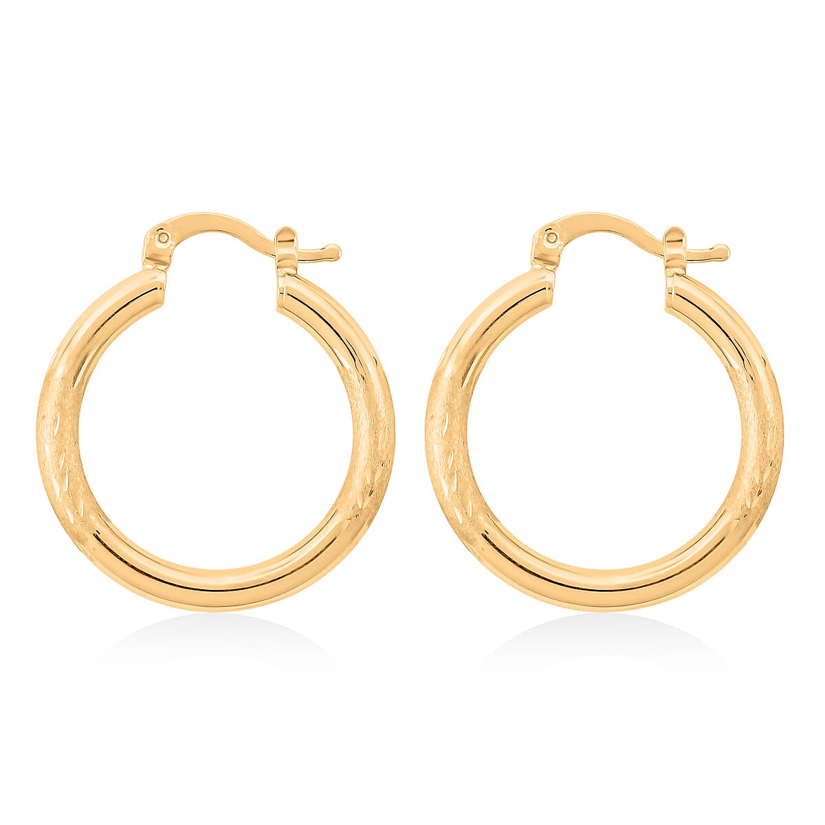 10K Yellow Gold Hoop Earrings 2.68 Grams image number 3
