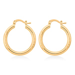 10K Yellow Gold Hoop Earrings 2.68 Grams