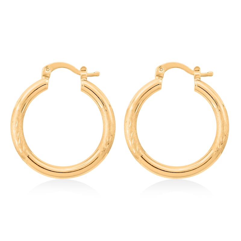 10K Yellow Gold Hoop Earrings 2.68 Grams