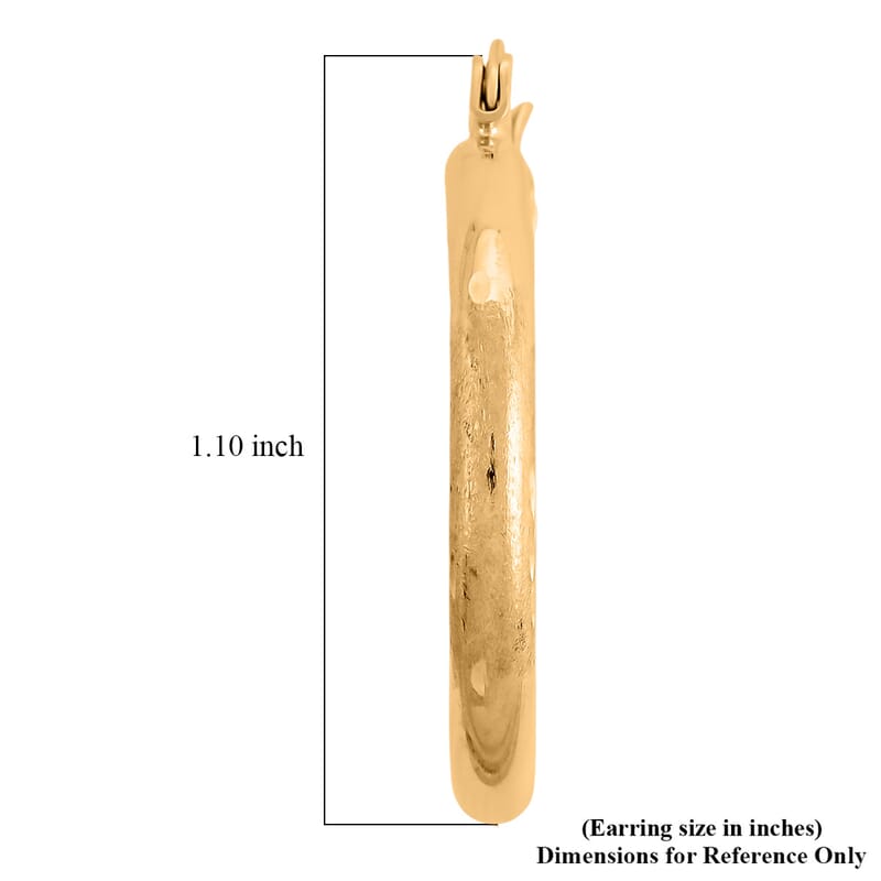 10K Yellow Gold Hoop Earrings 2.68 Grams