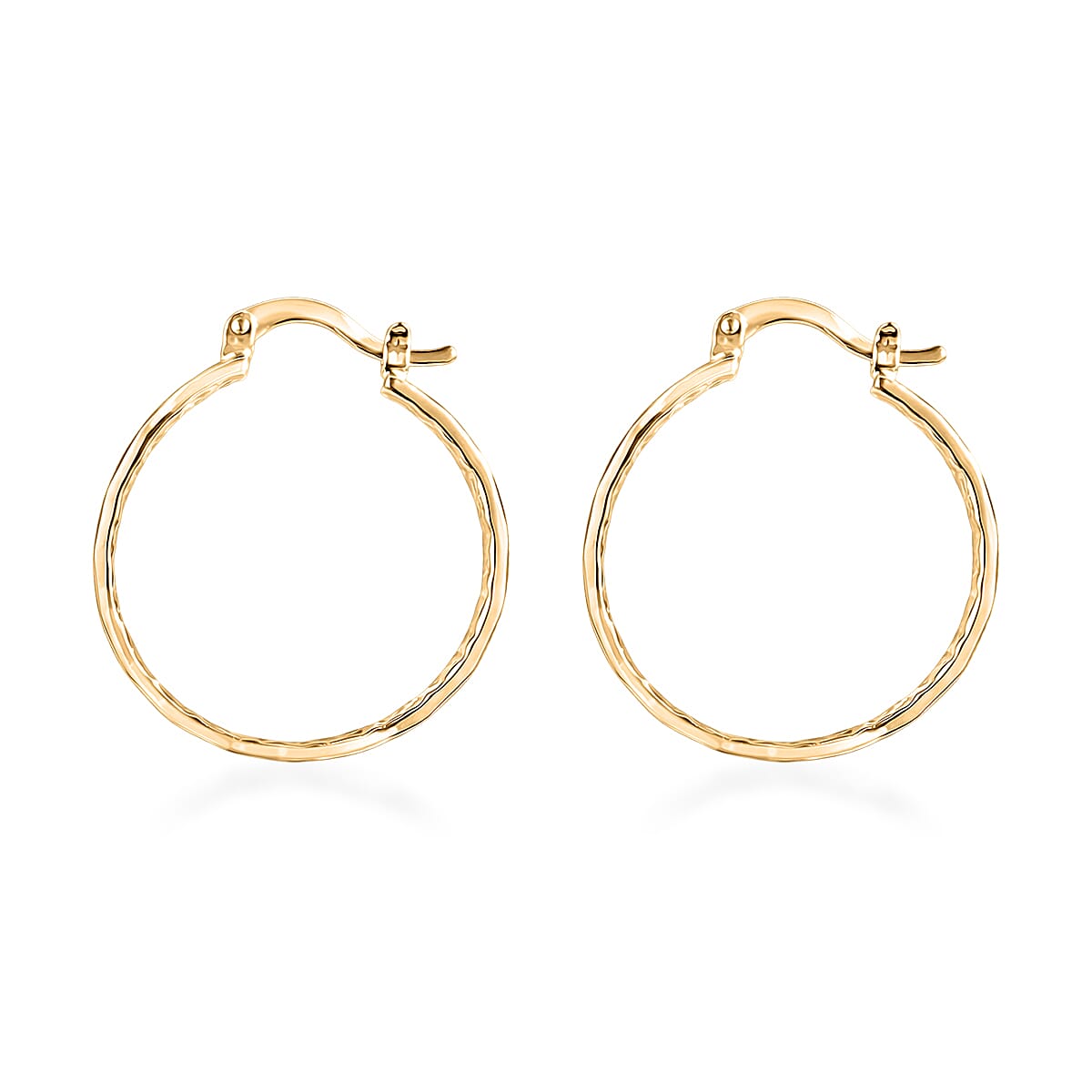 Small Greek Key Hoop Earrings in 10K Yellow Gold 2.35 Grams image number 3