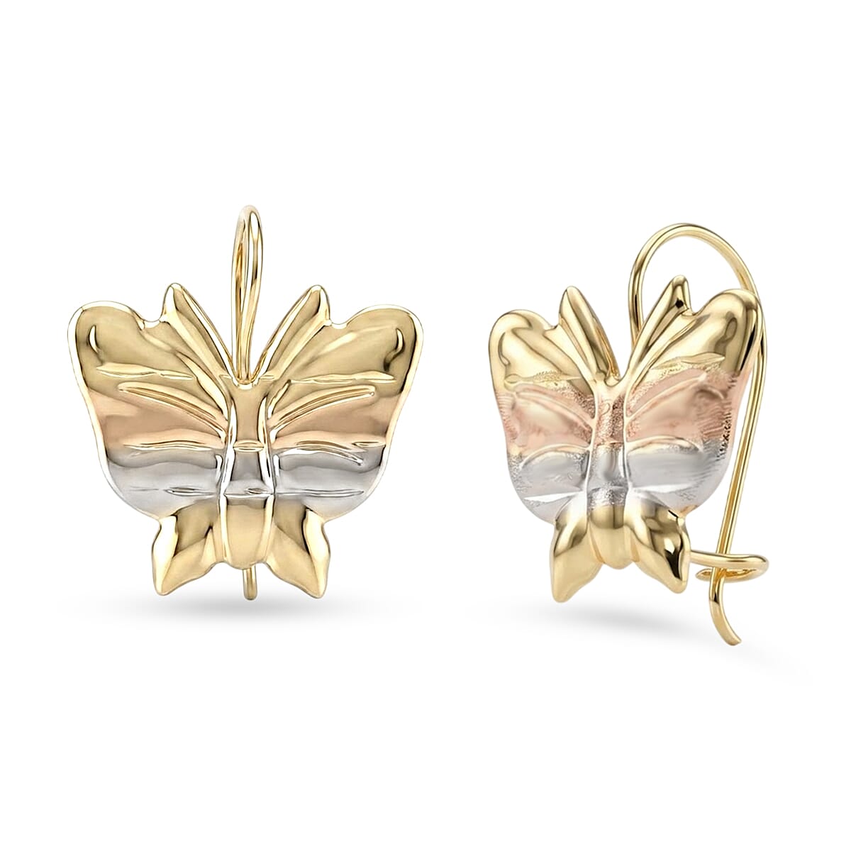 10K Yellow Gold Butterfly Earrings 0.94 Grams