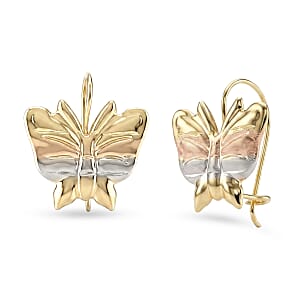 10K Yellow Gold Butterfly Earrings 0.94 Grams