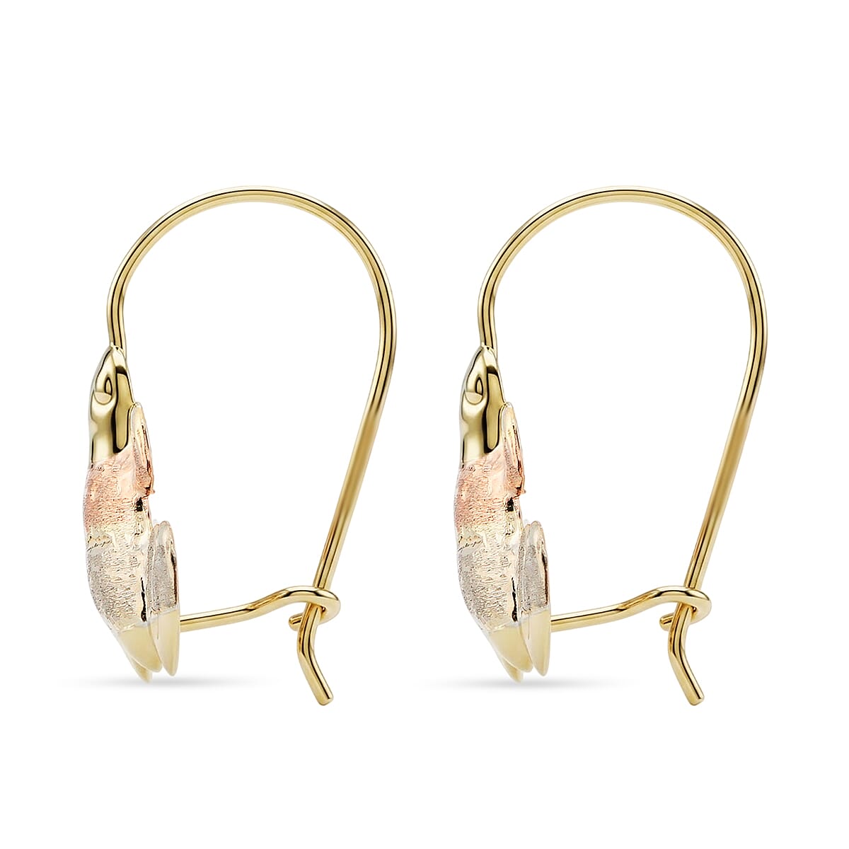 10K Yellow Gold Frog Earrings 0.82 Grams image number 3