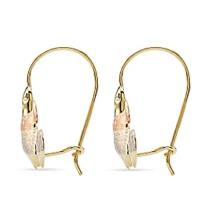 10K Yellow Gold Frog Earrings 0.82 Grams