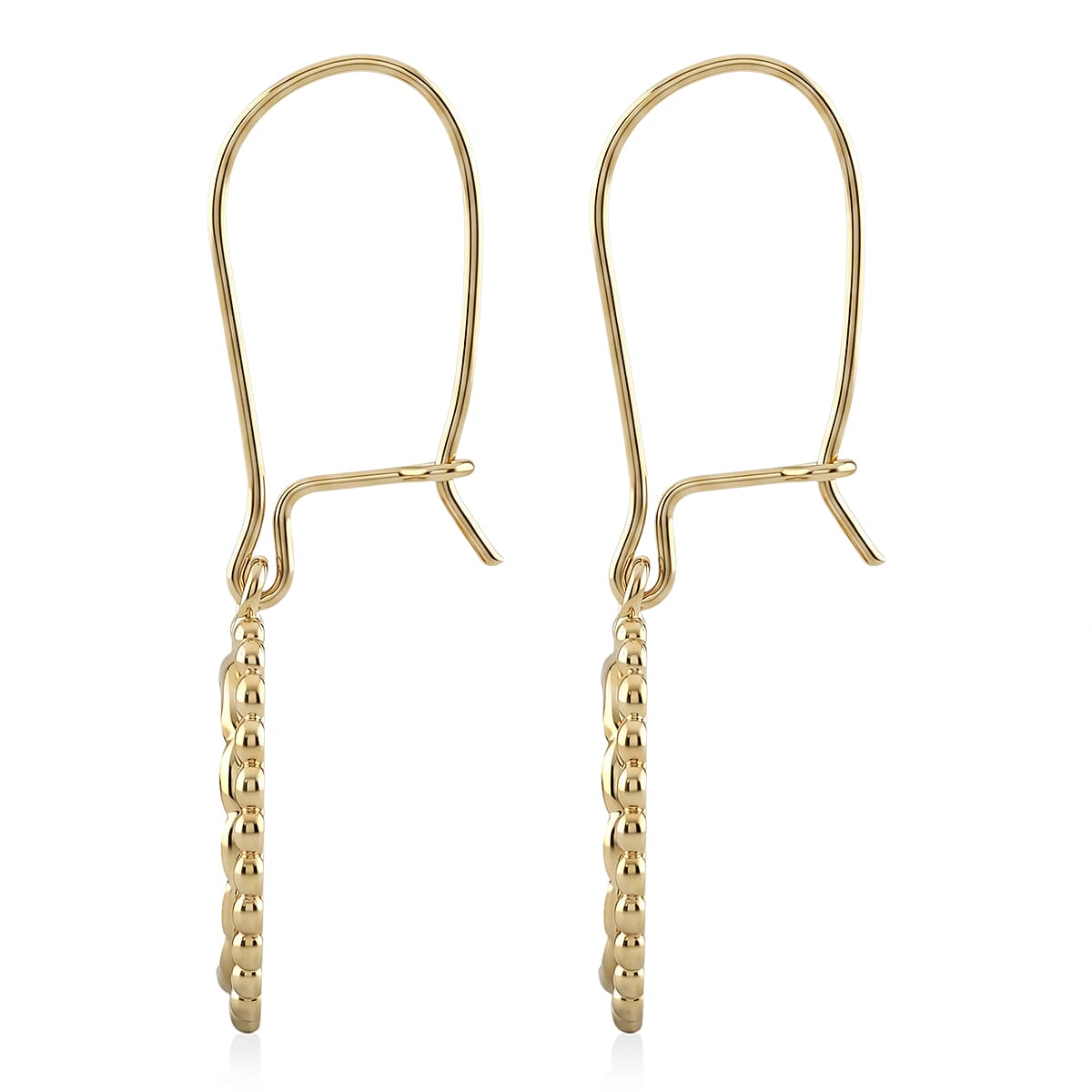 Diamond-Cut Heart Earrings in 10K Yellow Gold 1.48 Grams image number 3