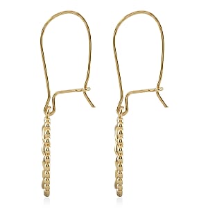 Diamond-Cut Heart Earrings in 10K Yellow Gold 1.48 Grams