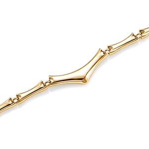 Organic Link Necklace (21 Inches) in Goldtone