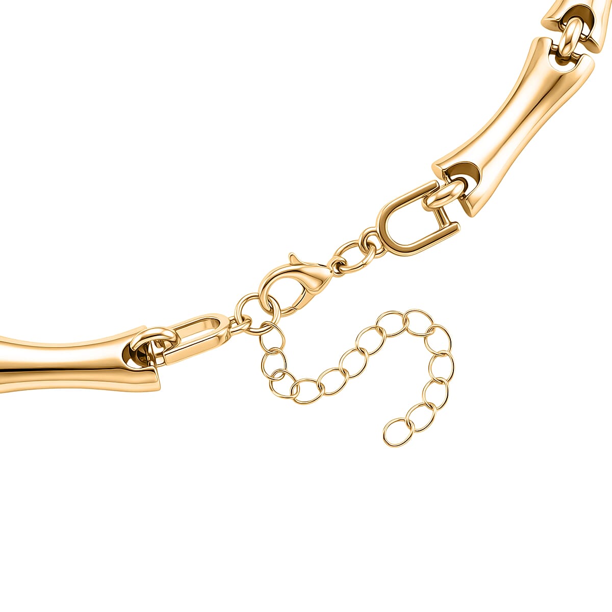 Organic Link Necklace (21 Inches) in Goldtone image number 4