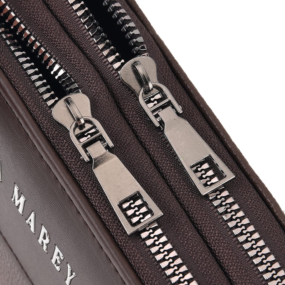 Le Marey Dark Brown Foux Leather Phone Bag with Shoulder Strap image number 3