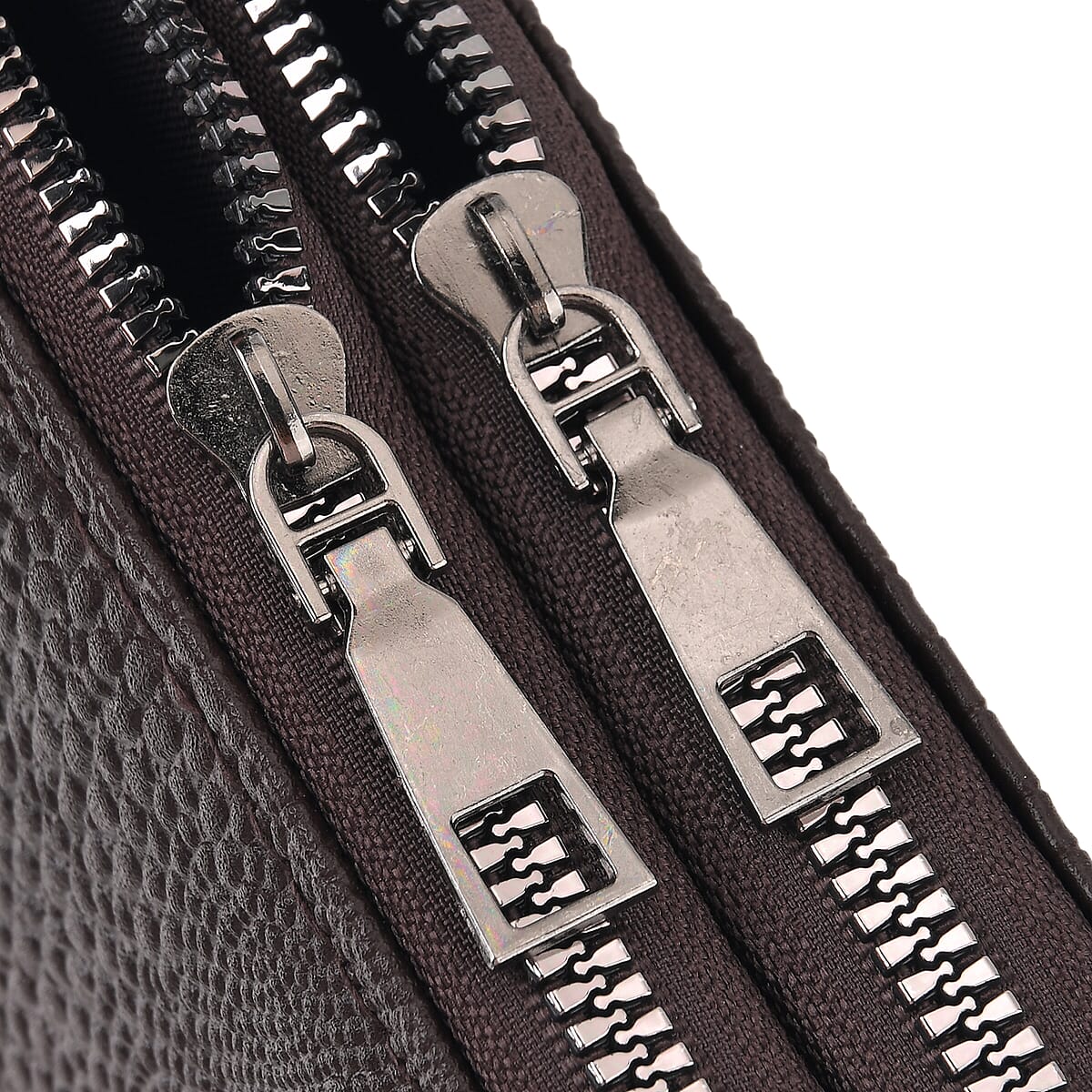 La Marey Brown Crocodile Faux Leather Men's Phone Bag image number 3