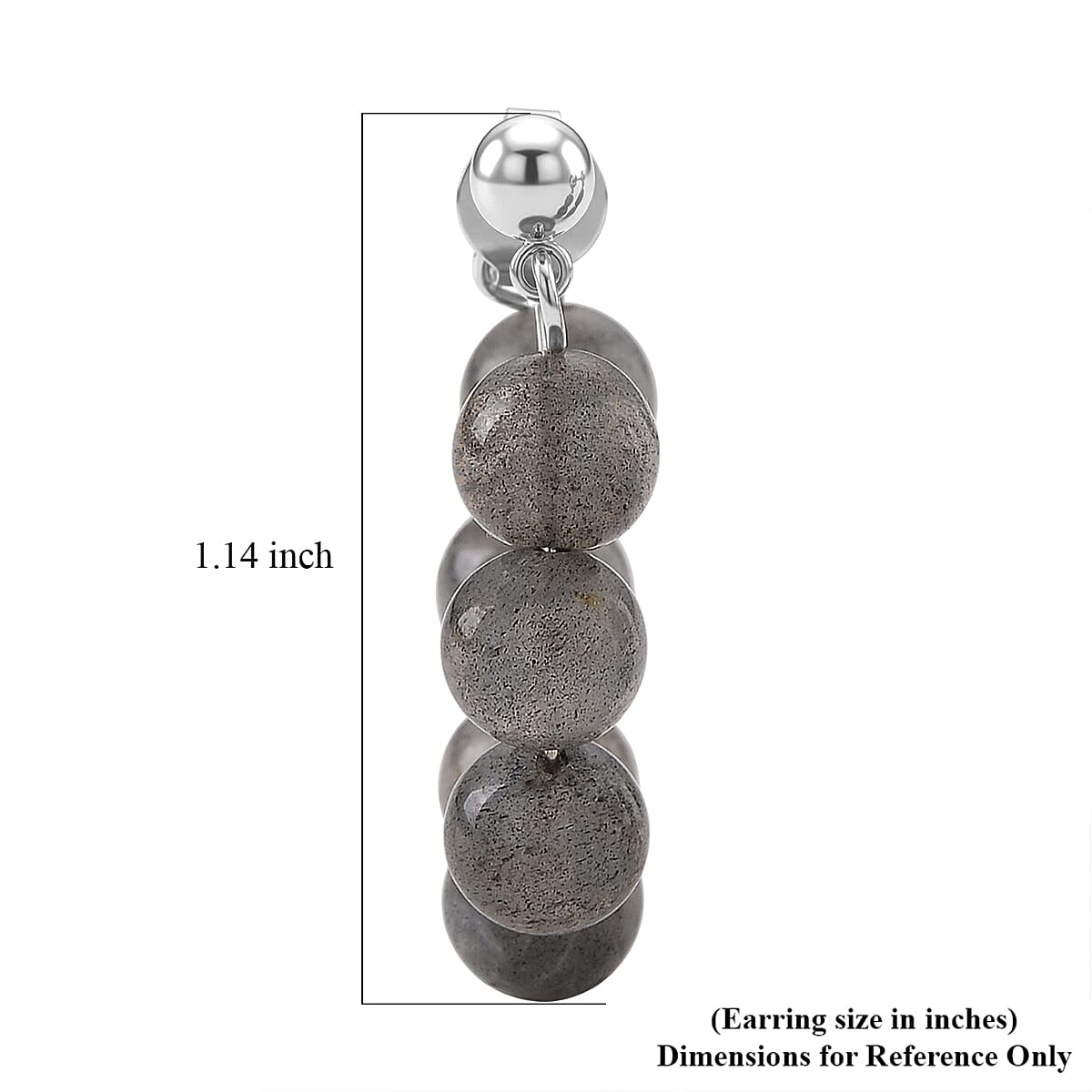 Malagasy Labradorite 25.00 ctw Hoop Earrings in Silvertone image number 5