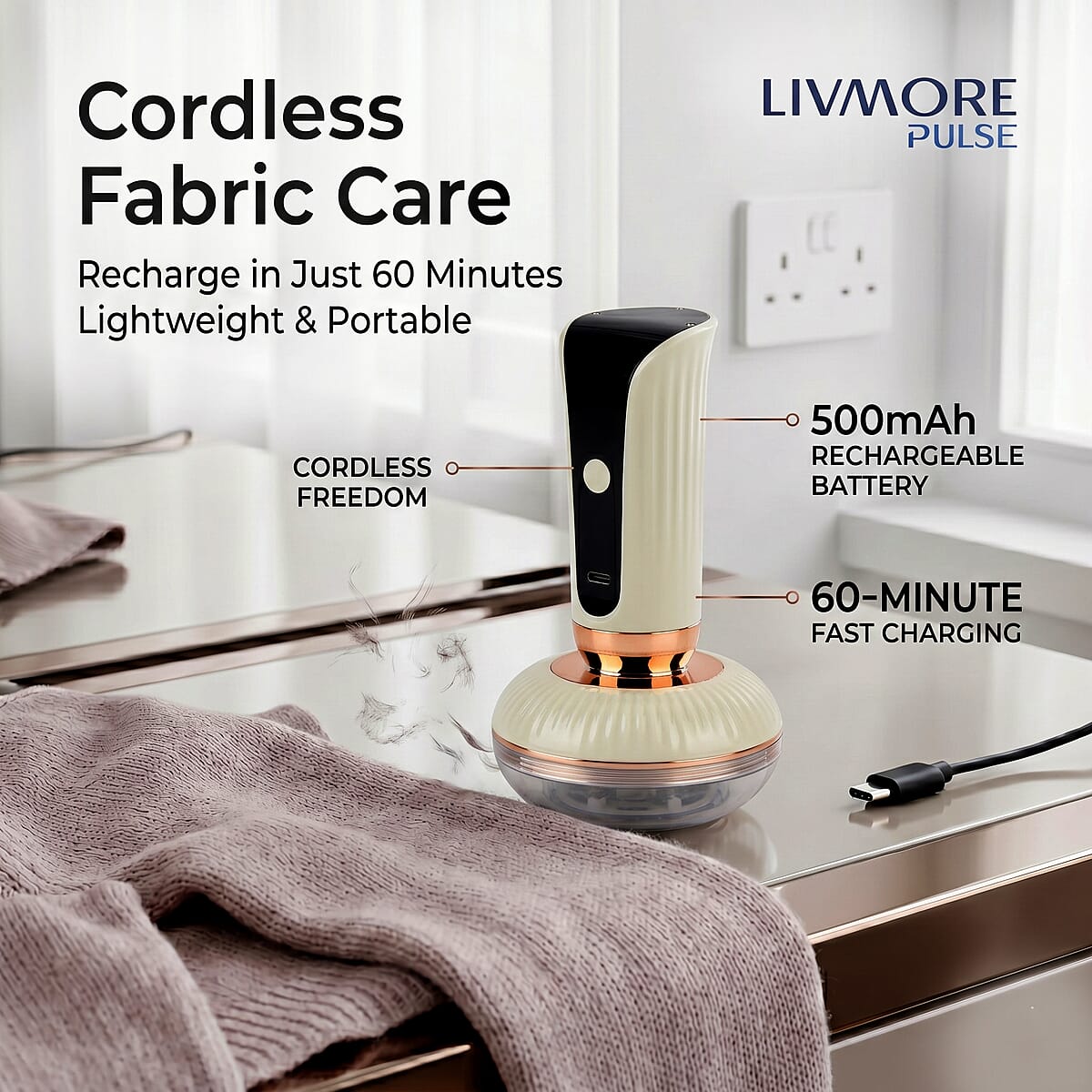 Livmore Light Green Lint Remover image number 5
