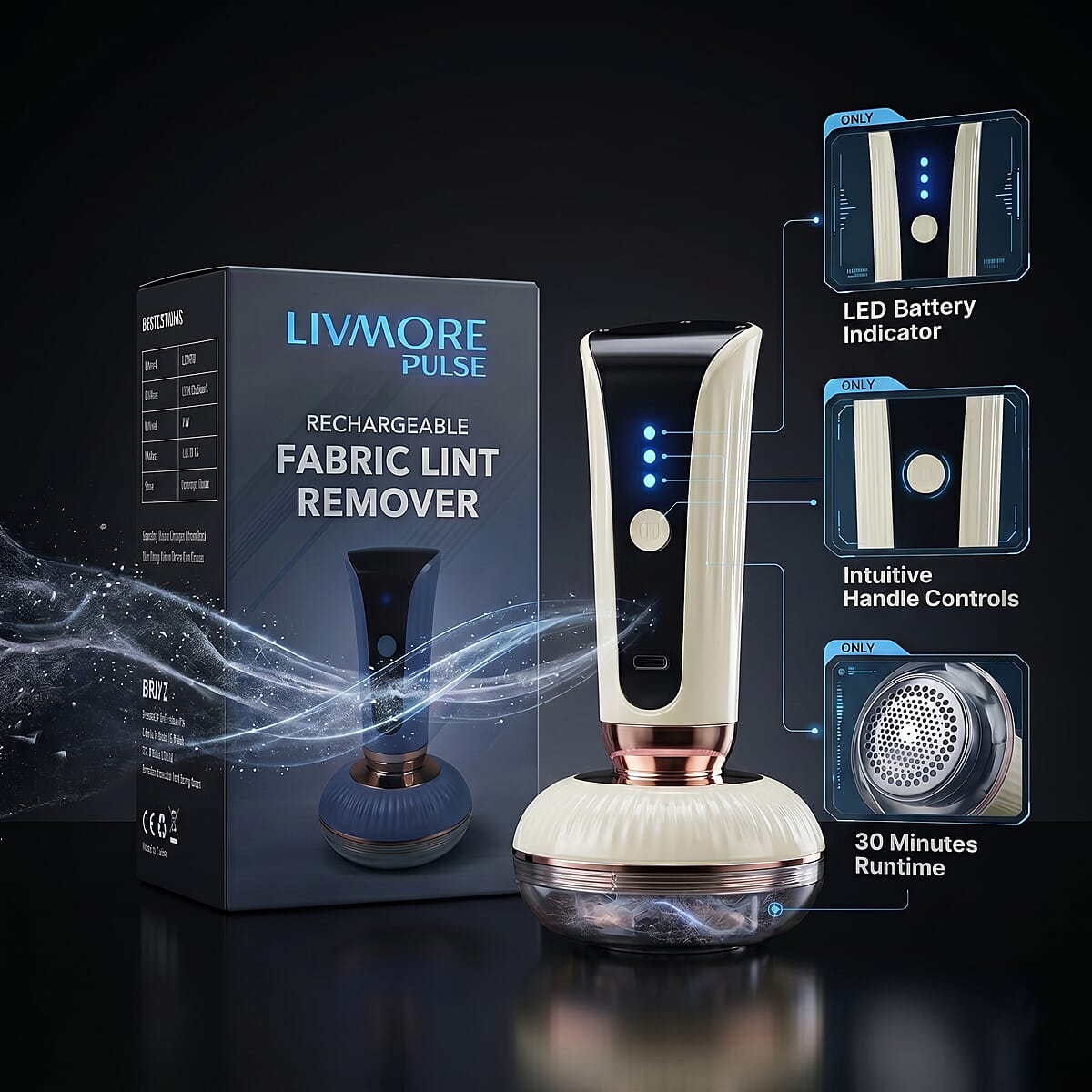 Livmore Light Green Lint Remover image number 9
