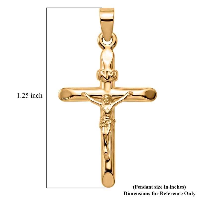 10K Yellow Gold Crucified Cross Pendant without Chain 0.50 Grams