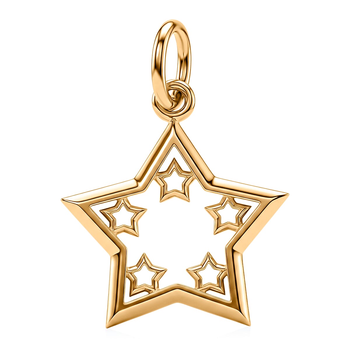 10K Yellow Gold Star Pendant without Chain 1.09 Grams