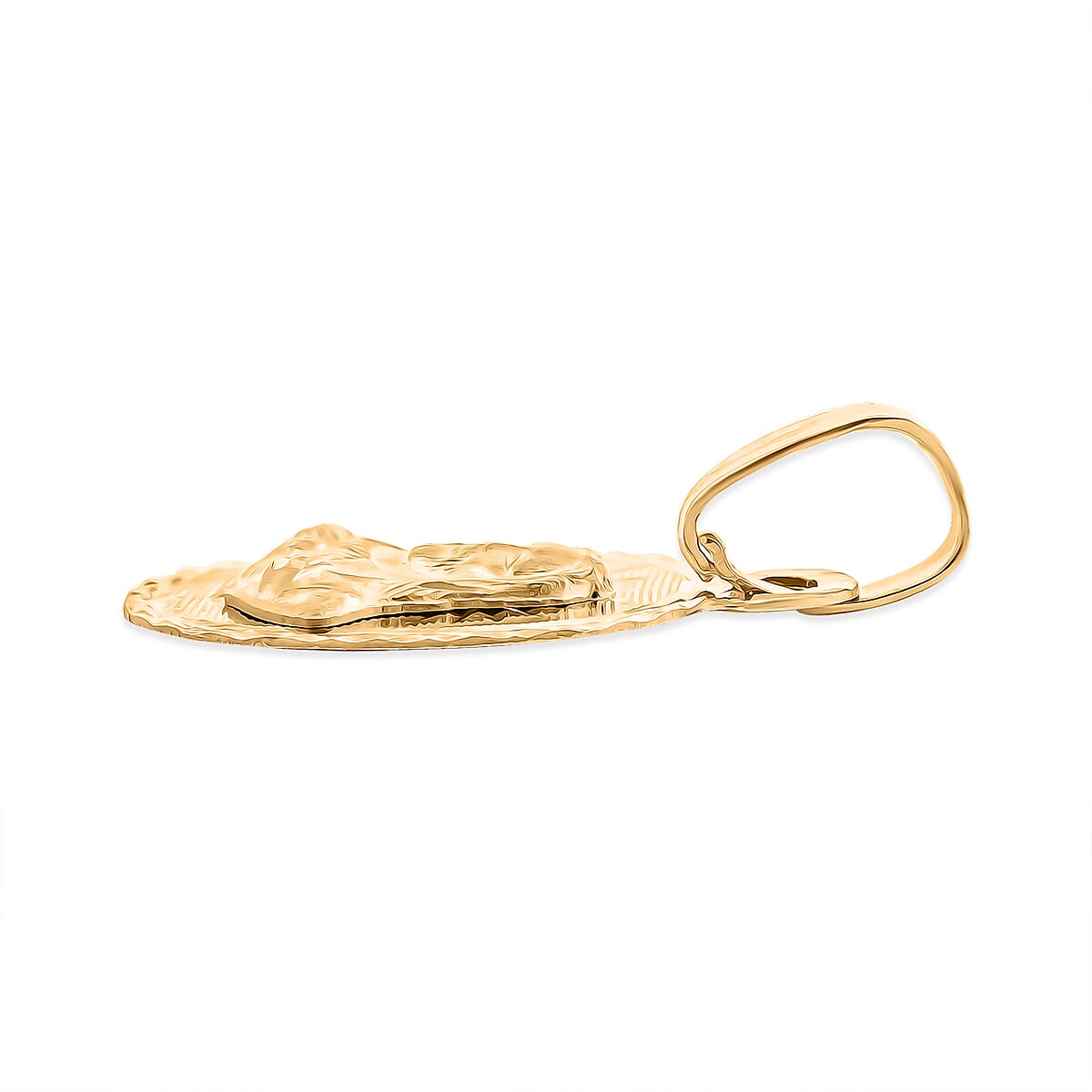 10K Yellow Gold Diamond-Cut Jesus Madallion Pendant without Chain 0.56 Grams image number 3