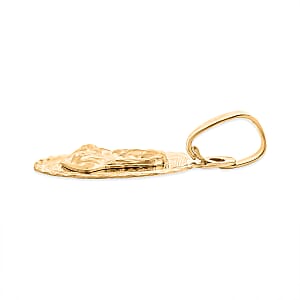 10K Yellow Gold Diamond-Cut Jesus Madallion Pendant without Chain 0.56 Grams