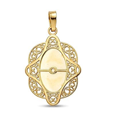 10K Yellow Gold Diamond-Cut Our Lady of Guadalupe Madallion Pendant without Chain 1.17 Grams
