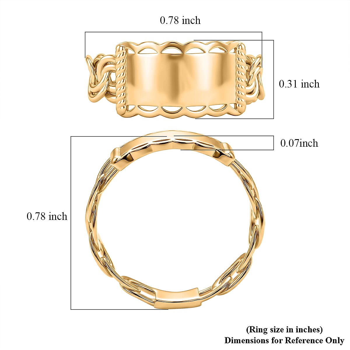 Fancy Ring in 10K Yellow Gold (Size 7.0) 1.99 Grams