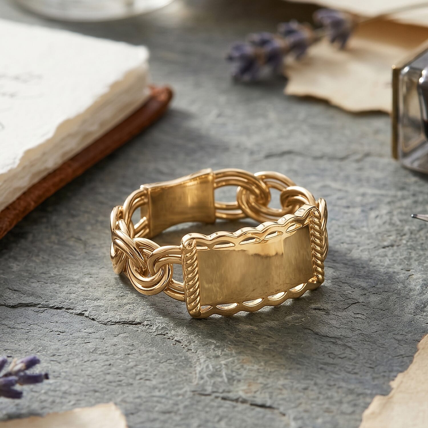 Fancy Ring in 10K Yellow Gold (Size 9.0) 2.27 Grams