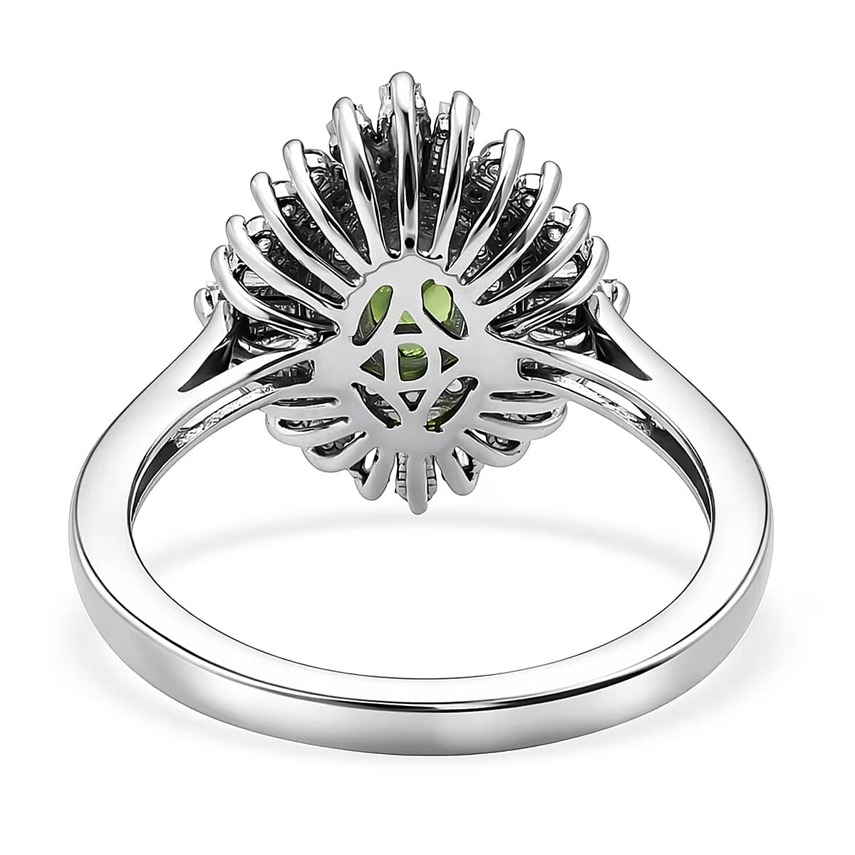 D'Joy Premium Ambanja Demantoid Garnet, Multi Gemstone Ring in Rhodium Over Sterling Silver (Size 10.0) 1.50 ctw image number 6