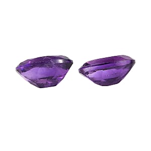 1.15 ctw Oval Cut African Amethyst Loose Gemstone &ndash; AAA Grade (Set Of 2) (7x5 mm)