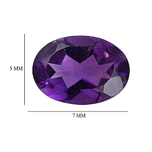 1.15 ctw Oval Cut African Amethyst Loose Gemstone &ndash; AAA Grade (Set Of 2) (7x5 mm)