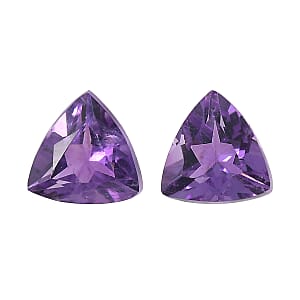 0.35 ctw Trillion Cut African Amethyst Loose Gemstone (Set Of 2) (4 mm)