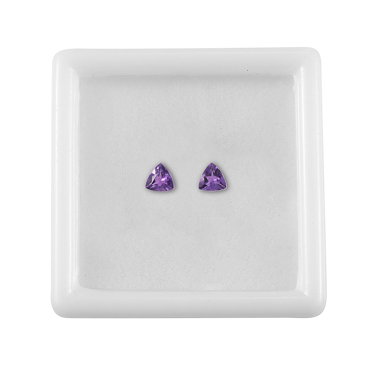 0.35 ctw Trillion Cut African Amethyst Loose Gemstone (Set Of 2) (4 mm) image number 2