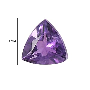 0.35 ctw Trillion Cut African Amethyst Loose Gemstone (Set Of 2) (4 mm)