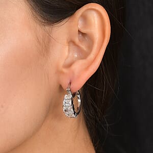 EverTrue Simulated Diamond Earrings in Stainless Steel