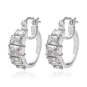 EverTrue Simulated Diamond Earrings in Stainless Steel