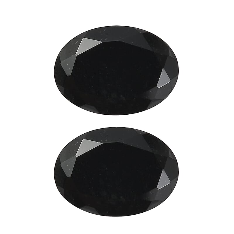 1.14 ctw Oval Cut Australian Black Tourmaline Loose Gemstone (Set Of 2) (7x5 mm)