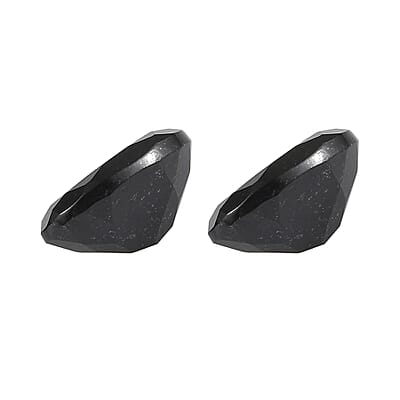 1.14 ctw Oval Cut Australian Black Tourmaline Loose Gemstone (Set Of 2) (7x5 mm)