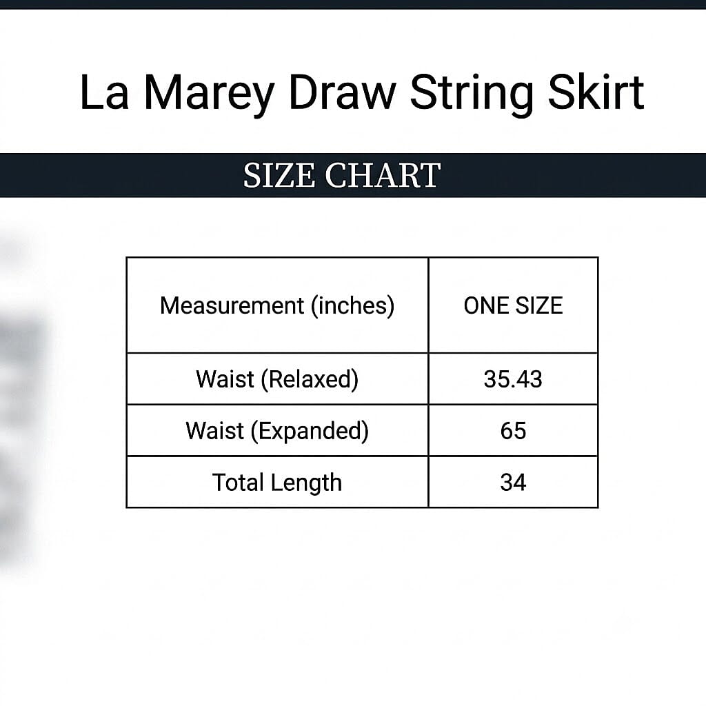 La Marey Dark Olive Draw String Skirt - One Size Fits Most