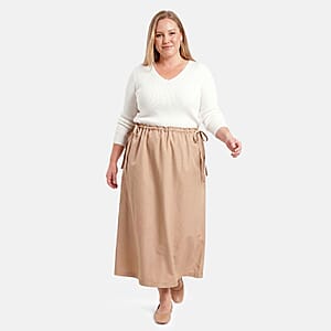 La Marey Khaki Draw String Skirt - One Size Fits Most