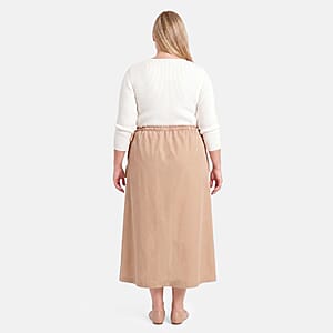 La Marey Khaki Draw String Skirt - One Size Fits Most